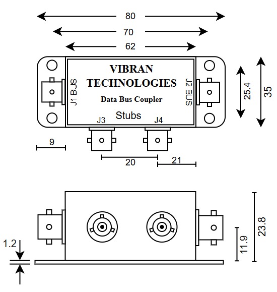 VT 1002 · 2-Stub Data Bus Coupler