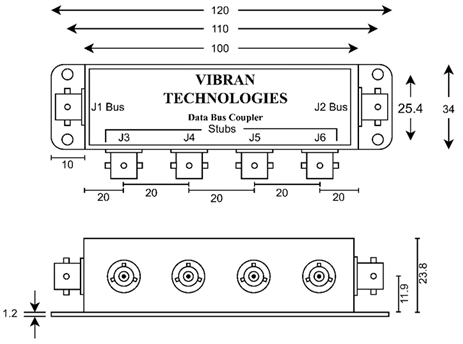 VT 1004 · 4-Stub Data Bus Coupler