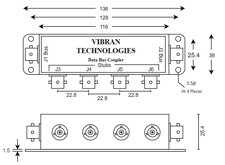VT 1004 · 4-Stub Data Bus Coupler